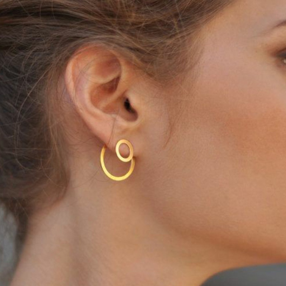 AURORA | Moon Backed Statement Stud Earring Jacket